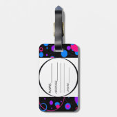 水玉模様のコレクションでかわいらしい ラゲッジタグ (裏面縦)