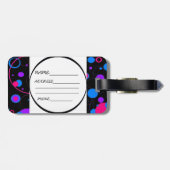 水玉模様のコレクションでかわいらしい ラゲッジタグ (裏面横)