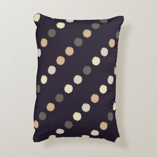 水玉模様のシームレスなパターン落書きテクスチャ。文字 アクセントクッション (裏面(縦))