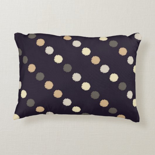 水玉模様のシームレスなパターン落書きテクスチャ。文字 アクセントクッション (裏面)