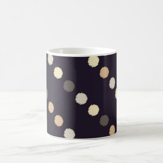 水玉模様のシームレスなパターン落書きテクスチャ。文字 コーヒーマグカップ (中央)