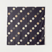 水玉模様のシームレスなパターン落書きテクスチャ。文字 タペストリー (正面(横))