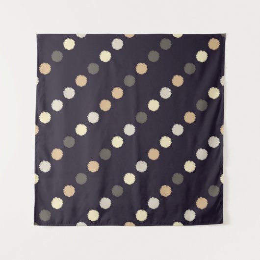 水玉模様のシームレスなパターン落書きテクスチャ。文字 タペストリー (正面(横))