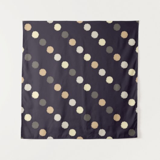 水玉模様のシームレスなパターン落書きテクスチャ。文字 タペストリー (正面)