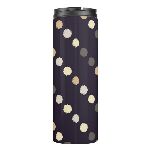 水玉模様のシームレスなパターン落書きテクスチャ。文字 タンブラー (裏面)