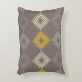 水玉模様のシームレスなパターン。民族像のモザイク アクセントクッション (正面(垂直))