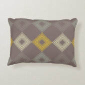 水玉模様のシームレスなパターン。民族像のモザイク アクセントクッション (裏面)