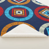 水玉模様のシームレスなパターン。民族像のモザイク シェルパブランケット (3/4)