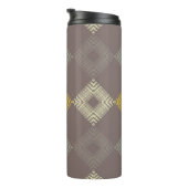 水玉模様のシームレスなパターン。民族像のモザイク タンブラー (回転右)