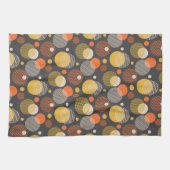 水玉模様のストライプなパターン キッチンタオル (横)