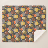 水玉模様のストライプなパターン シェルパブランケット (正面(横))