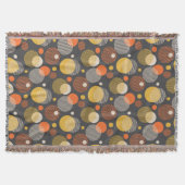 水玉模様のストライプなパターン スローブランケット (正面)