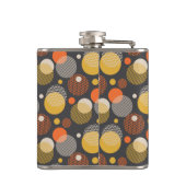水玉模様のストライプなパターン フラスク (裏面)