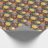 水玉模様のストライプなパターン ラッピングペーパー (角)