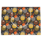 水玉模様のストライプなパターン ラージペーパーバッグ (正面)