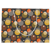 水玉模様のストライプなパターン ラージペーパーバッグ (裏面)