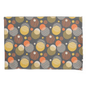 水玉模様のストライプなパターン 枕カバー (正面左)