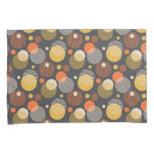 水玉模様のストライプなパターン 枕カバー (正面右)