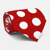 水玉模様のタイ ネクタイ (ロール)