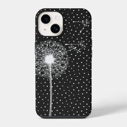 水玉模様のタンポポ iPhoneケース (裏面)