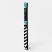 水玉模様のターコイズ及びシェブロンのiPhone 5の場合 Case-Mate iPhoneケース (裏面/左)
