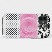 水玉模様のダマスク織のiPhone 5の場合 Case-Mate iPhoneケース (裏面(横))