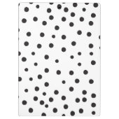 水玉模様のネオンAppleの先生のクリップボード クリップボード (裏面)