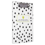 水玉模様のネオンAppleの先生のクリップボード クリップボード (右)