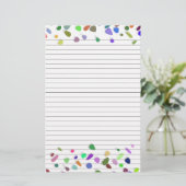 水玉模様のノートひな形の並び紙 便箋 (スタンド正面)