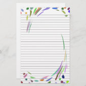 水玉模様のノートひな形の並び紙 便箋 (正面/裏面)