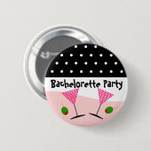 水玉模様のバチェロレッテ 缶バッジ (正面&裏面)
