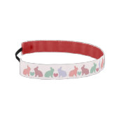 水玉模様のバンニーとハートのパターン（ピンク） アスレチックヘッドバンド (左)