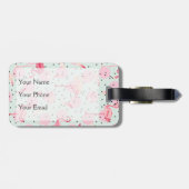 水玉模様のフラミンゴの羽 ラゲッジタグ (裏面横)