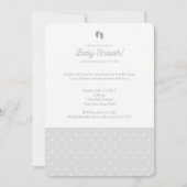 水玉模様のベビーシャワーの招待 招待状 (正面)