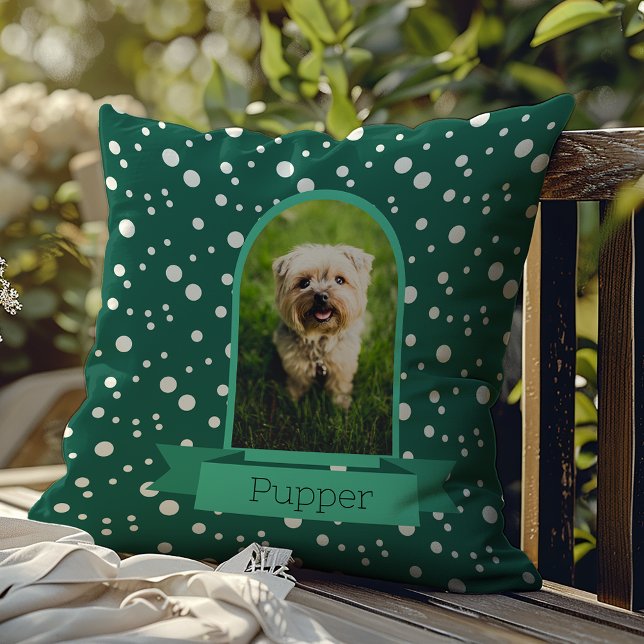 水玉模様のペット用のアーチ写真 アウトドアクッション (クリエイターアップロード済み)