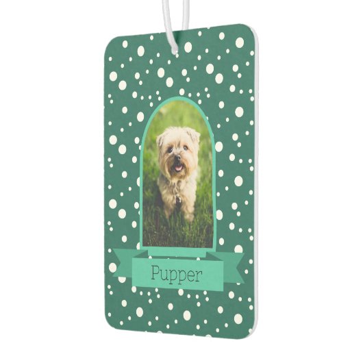 水玉模様のペット用のアーチ写真 カーエアーフレッシュナー (左)