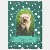 水玉模様のペット用のアーチ写真 マグネット (正面)