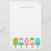 水玉模様のポスパーソナライズされたシクル文具 便箋 (正面/裏面)