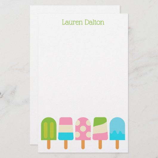 水玉模様のポスパーソナライズされたシクル文具 便箋 (正面/裏面)