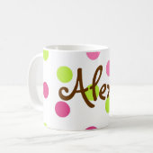 水玉模様のマグ コーヒーマグカップ (正面左)