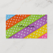 水玉模様のリボンのお母さんのテレホンカード コーリングカード (裏面)