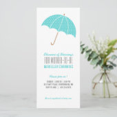 水玉模様のレトロなベビーシャワーのおやつ 招待状 (スタンド正面)