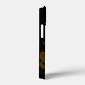 水玉模様の世界地図の赤のイニシャル Case-Mate iPhoneケース (裏面 / 右)