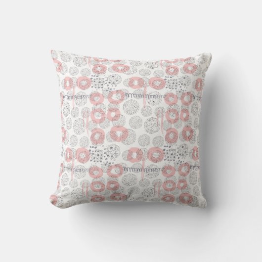 水玉模様の円パターン クッション (正面)