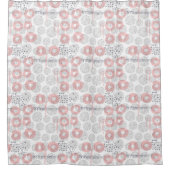 水玉模様の円パターン シャワーカーテン (正面)