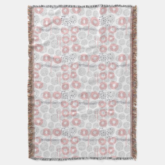 水玉模様の円パターン スローブランケット (正面縦)