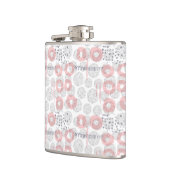 水玉模様の円パターン フラスク (左)