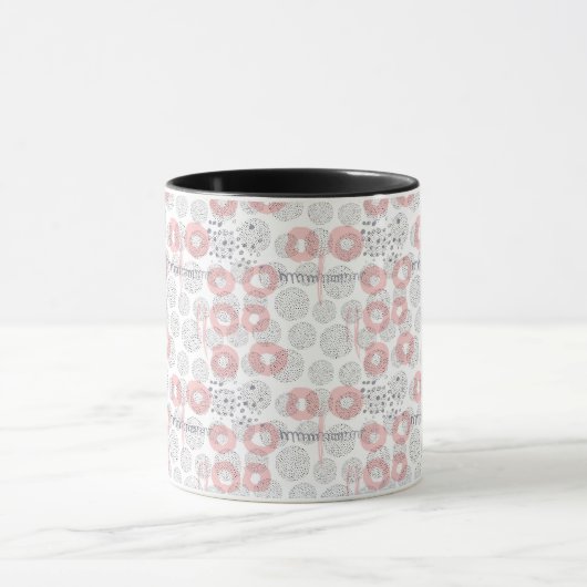 水玉模様の円パターン マグカップ (中央)