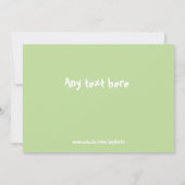 水玉模様の写真の誕生日の招待状 招待状 (裏面)