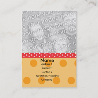 水玉模様の写真カード 名刺